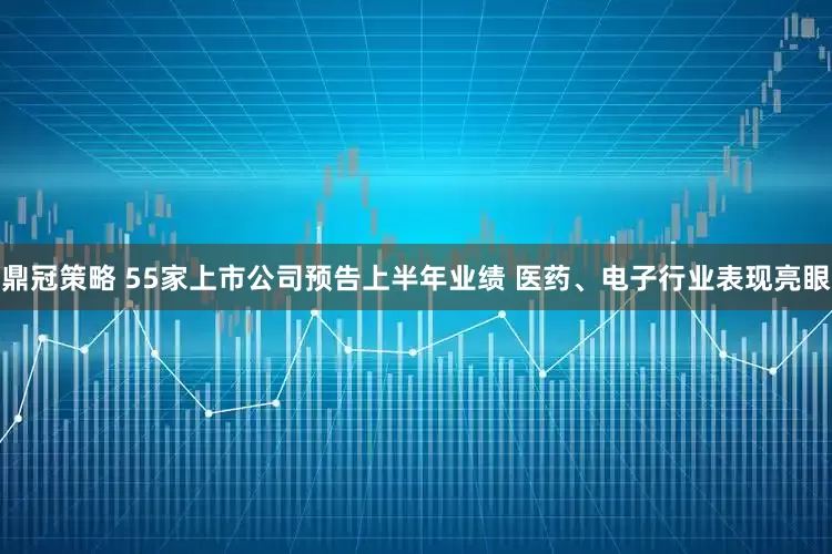 鼎冠策略 55家上市公司预告上半年业绩 医药、电子行业表现亮眼
